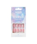 KISS Voguish Fantasy, Holiday Press on Nails, Happy Mittens, Pink, Short... - $10.50