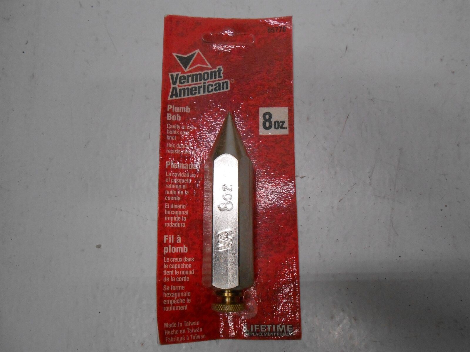 Vermont American 8oz Plumb Bob Carpentry Masonry Level 65778 045325657782 - $14.99