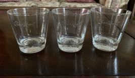 Whiskey Glasses Etched Logo Crown Royal - Set of 3 glasses - $14.84