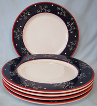 Zak Designs Debbie Mumm Snowman Portraits Dinner Plate set of 5 - £38.64 GBP