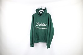 Vintage 90s Streetwear Mens Medium Faded Spell Out Soccer Hoodie Sweatshirt USA - £54.40 GBP
