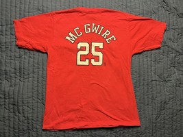 MLB St Louis Cardinals Mark McGwire #25 Cotton Logo T Shirt XL/18 Red Bi... - $295.80 MXN