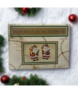Vintage SANTA WITH Candy CANE Collectible Salt and Pepper Shaker Set chr... - $10.88