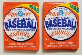 1988 OPC O-Pee-Chee Baseball Cards Lot of 2 (Two) Sealed Unopened Wax Packs . - £10.57 GBP
