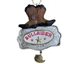 Midwest Christmas Ornament Rodeo Bull Rider Belt Buckle Western Cowboy NWT - £7.82 GBP