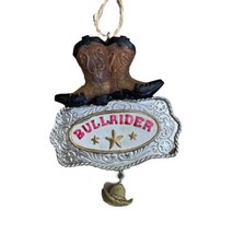 Midwest Christmas Ornament Rodeo Bull Rider Belt Buckle Western Cowboy NWT - £7.65 GBP