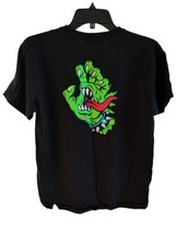 Santa Cruz Screaming Hand Skull Black Double Sided T-Shirt Youth Size XL - £10.33 GBP