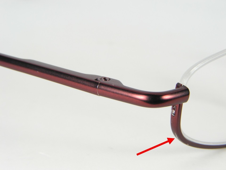 Opdo Eyewear 8126-4 BURGUNDY EYEGLASSES GLASSES METAL FRAME 47-23-148mm "READ" Item image 4