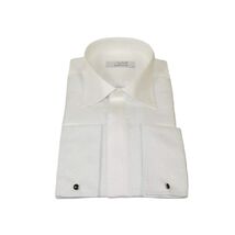Men CEREMONIA Formal Tux Cotton Shirt Slim Fit Turkey #JKL 13 White Pin Dot image 2