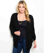 Chic Versatile Plus Size Black Cardigan Sweater Shrug Bolero XL, 3XL - £17.69 GBP