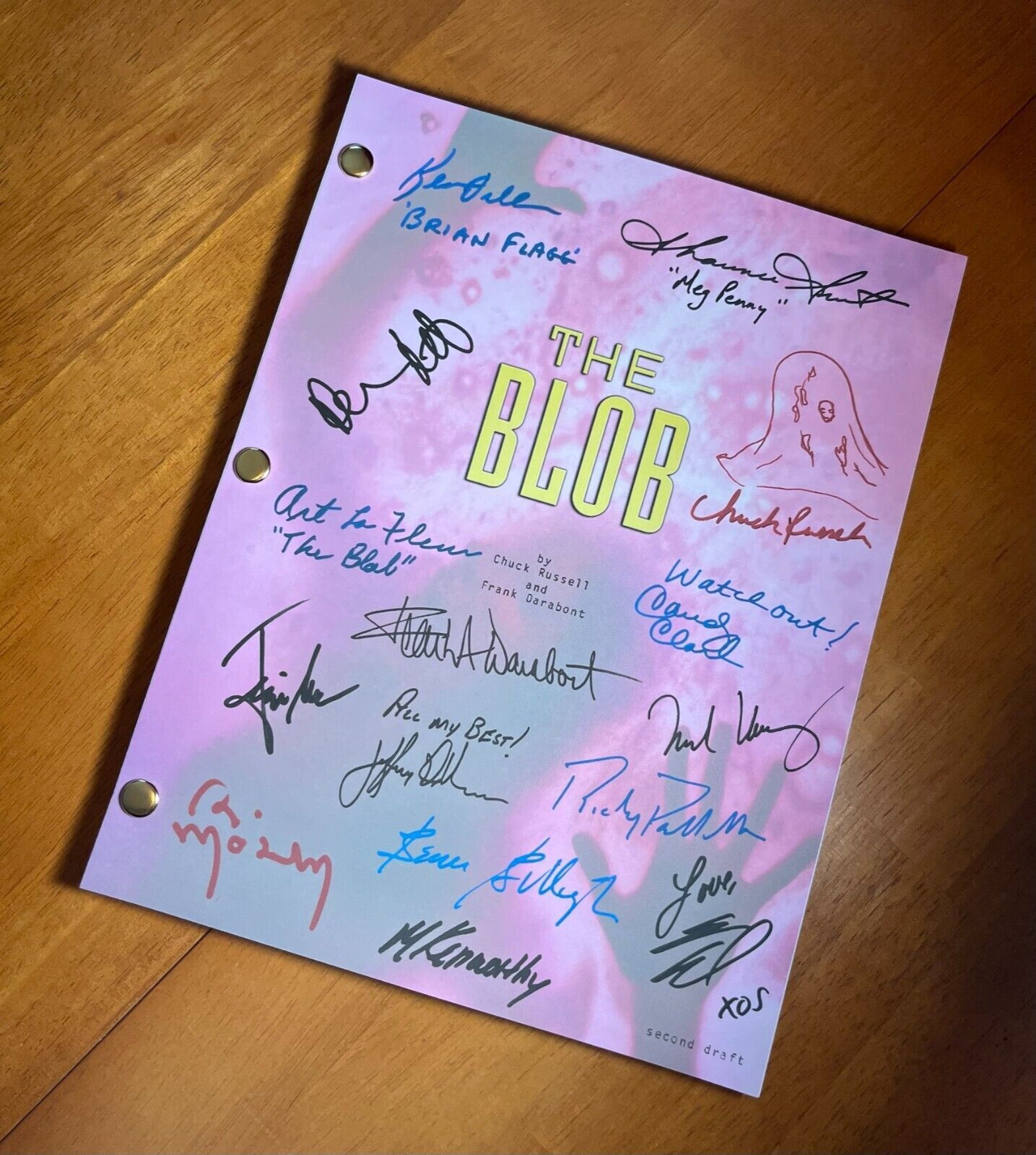 The Blob Script Signed- Autograph Reprints- 106 Pages- The Blob 1988 - $24.99