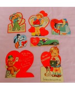 cool lot of 7 adorable 1930&#39;s Valentines Day cards VC004 - £15.44 GBP