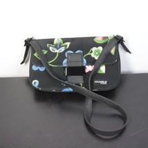 Fragile by XOXO Cute Black Floral Small Adjustable Strap Shoulder Bag Purse - £6.32 GBP