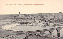 Minneapolis ~ Uccelli Occhio Vista S.Anthony Falls-Pillsbury Farina Segno ~1910s - £6.17 GBP