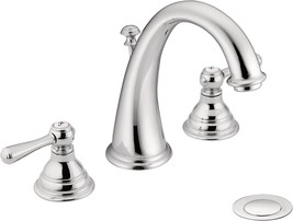 Moen Kingsley Chrome Two-Handle High-Arc Widespread Bathroom Faucet,, T6125 - £204.60 GBP