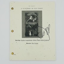 Johnny Depp Autograph Signed Nightmare On Elm Street Horror Script With Coa - £618.59 GBP
