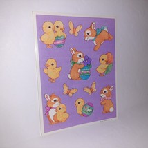 Vintage 80s Hallmark Stickers Easter Eggs Rabbits Chicks Butterflies - $9.90