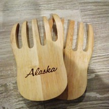 Alaska Bear Claws Wooden Salad And Pasta Servers - $3.10