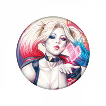Harley Quinn 1.25 Inch Button White - £5.50 GBP