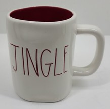 Rae Dunn Jingle Christmas Holiday Ceramic Coffee Cup Tea Mug Red &amp; White Xmas - £10.83 GBP