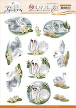 Find It Trading Amy Design Punchout Sheet Love Swans, Elegant Swans - $6.49