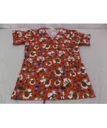 V-Life Christmas Reindeer Pattern Red Scrub Top 6681 - €9,48 EUR