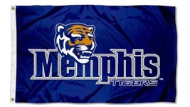 Memphis Tigers Logo Flag 3X5ft Banner Polyester with 2 Brass Grommets - £12.75 GBP