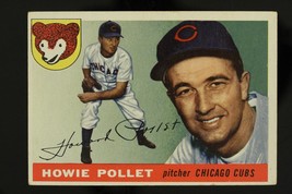 Vintage Baseball Card 1955 Topps #76 Howie Pollet Pitcher Chicago Cubs - £7.71 GBP