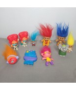 Trolls Toy Lot Of 10 Mixed Lot as Shown Various Versions Various Sizes a... - $13.99