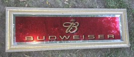 Budweiser Mirrored Sign Collectable Rare  Beer Bar 42 X 14 - £130.01 GBP