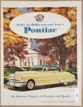 1951 Print Ad Pontiac Eight 2-Door Cars Country Church - £17.96 GBP