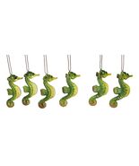 Set Of 6 Green Seahorses Ocean Marine Beach Wall Hanging Decor Tree Orna... - $836.91 MXN
