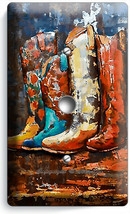 Texas Country Western Rustic Cowboy Boots Light Dimmer Cable Wall Plate Hd Decor - £15.17 GBP