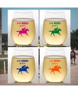 TALK DERBY to ME Set of 4 Tritan Unbreakable Stemless 16 oz Wine Tumblers - £19.37 GBP