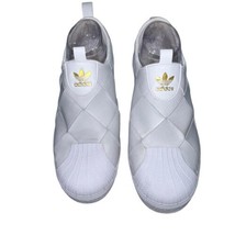 Adidas Superstar  White FV3186 Womens Slip-on Comfort Sneakers US 9 Square - $28.00