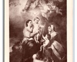 RPPC The Holy Family Engraving by Bartolome Esteban Murillo UNP Postcard... - £3.10 GBP