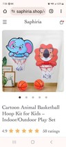 Mini Cute Animals Shape Basketball Hoop Indoor Toy Basketball Backboard ... - £11.83 GBP