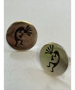 Southwestern Kokopelli Vintage Unmarked Silver Clip Earrings - $24.70