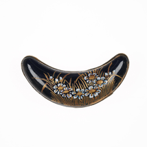 c1900 Japanese Satsuma crescent cobalt brooch pin pin - £101.47 GBP