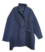 Lauren Ralph Lauren 3X Navy Blue Quilted Double Breast Flap Pocket Jacket  - £138.35 GBP