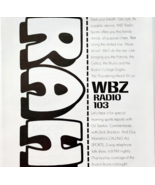 1972 WBZ Radio 103 Boston Sports Advertisement Patriots Celtics Bruins D... - $29.99