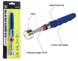 20lb Telescopic Magnetic Pick-up Tool Extend 7&quot; to 30&quot; Long Stainless Steel - £6.64 GBP