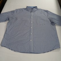 Classic Collection Regular Fit Men's Blue & White Check Button-Down Shirt Sz 3XL image 11