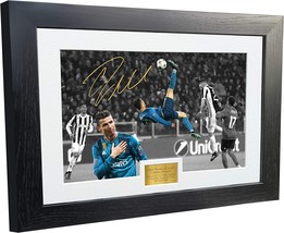 Large A3 Print Cristiano Ronaldo 12X8 A4 Signed &quot;The Overhead Goal&quot; / &quot;Juventus - £97.45 GBP