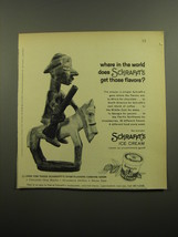 1960 Schrafft&#39;s Ice Cream Advertisement - African Carved Horse and Rider - £11.70 GBP