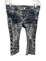 DAZL Junior Acid Wash Distressed Cut Out Leg Capri Back Pockets Jeans Si... - $13.00