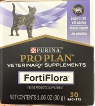 Purina Pro Plan FortiFlora Veterinary Probiotic CAT supplement - 30 Sachets - $362.01 MXN