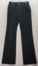Calvin Klein Bootcut Pants Womens Size 4 Black Corduroy Cotton Pocket Flat Front - £19.90 GBP
