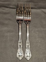 (2) Dinner Forks Wallace Ashford 18/10 Stainless Flatware - $20.32