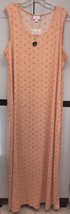 NWT 2.0 Lularoe 3XL Peach &amp; Orange Print Knit Dani Long Column Maxi Dress - £38.69 GBP